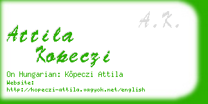 attila kopeczi business card